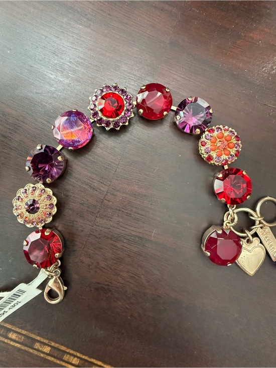 Mariana Jewelry - Mariana Red & Purple Rose Gold Extra Large Crystal Bracelet NWT